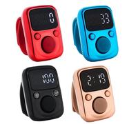 Digital Clicker, Waterproof Finger Counter, Adjustable Strap, Led Display, Portable Smart Tally Ideal for Sports, School Activities and Team Training, 1.3x0.98 Inches