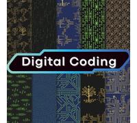 Digital Coding Scrapbook Paper Craft Pad: 10 Computer Code Designs, 20 Double-Side Sheets Printed on 8.5"x8.5" Size Paper With Premium Color. Perfect ... Decorations, DIY, Cardstock, Album Etc