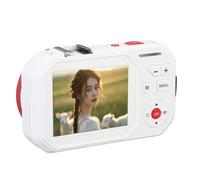 Digital Compact Camera, 4K 64MP 18X Digital Zoom AutoFocus con Doppio Schermo per Selfie Vlog Point e Fotocamera Spara JPG/MOV per la Fotografia di Viaggio Scolastica (WHITE)