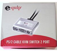 Digital Data Equip PS/2 - Cavo KVM Switch a 2 porte, incluso set di cavi 1,20 m, colore: Argento