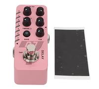 Digital Delay Pedal Effetto Loop Chitarra, Metallo Rosa, 7 LED, 6 Effetti Personalizzabili - Loop Registrabile 150s, Impostazione Ritmo Touch, Suonare e Registrare Facile