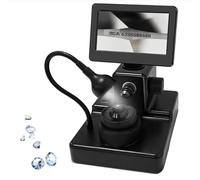 Digital Diamond Cirdle Viewer, microscopio con Cintura di Diamanti, microscopio Digitale LCD da 4,3 Pollici, Kit per microscopi biologici per l'ispezione dei Gioielli, Elaborazione Diamante