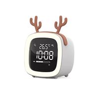 Digital Digital Digital Digital ANCH ANCH ANCHILE ANCHE ANCHIO, SMART Silent Alarm Clock, ricaricabile, Ornamenti di decorazioni per la casa regalo per la sveglia digitale per bambini (colore: GRI)