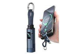 Digital Display Charging-Cable - 4 In 1 65W Keychain Fast Charger, Compact Short Charging-Cord For Multiple Devices, Durable Portable Charging-Solution | Car Use During Road Trips And Daily Commutes