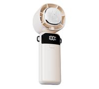 Digital Display Quiet Air Cooler | Handheld Fan | Personal Fan Portable Handheld Cooling With 100 Speeds, Rechargeable Folding Cool Gadgets For Desk Bedroom Travel Beach