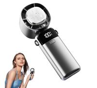 Digital Display Quiet Air Cooler | Handheld Fan | Personal Fan Portable Handheld Cooling With 100 Speeds, Rechargeable Folding Cool Gadgets For Desk Bedroom Travel Beach