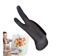Digital Drawing Glove - Two-Finger Artist Glove for Tablet Drawing | Breathable Drawîng Gloves | 2-Piece Set, Triple-Layered Thickened, Stain-Resistant, Sweat-Absorbent, Prevents Accidental Contact, f