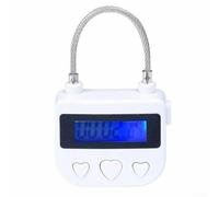 Digital for Time Lock Box USB Ricaricabile Timer Cassaforte per la gestione delle dipendenze dal telefono Autocontrollo Abitudini Aiuto Portatile Metallo Contenitore (bianco)