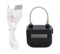 Digital for Time Lock Box USB Ricaricabile Timer Cassaforte per la gestione delle dipendenze dal telefono Autocontrollo Abitudini Aiuto Portatile Metallo (nero)