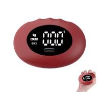 Digital Hand Grip Ball, Hand Grip Strength Tester, Hands Gripper Strengthener with Counting, LED Display, Up to 396lbs Hand Gripper Strengthener for Finger Grip Training A (Red,180kg)