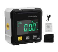 Digital Inclinometer, Angle Finder Gauge, Degree Level Tool, High-Precision Display, Magnetic Base for Miter Saw, Stud Framing, Car Setup, Machinery, Table Saw, Construction Worksite Use