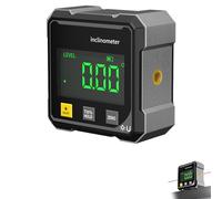 Digital Inclinometer Magnetic with Laser, 4-Side Magnetic Digital Angle Gauge with Laser, Backlight for Woodworking Table Saw Miter Protractor, Level Box for Hanging (1Pcs)