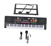 Digital Keyboard Tastiera Elettronica Per Pianoforte A 61 Tasti Con Doppio Altoparlante 16 Toni 10 Ritmi 6 Demo Con Microfono E Supporto Per Spartiti Musicali
