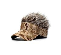 (Digital Khaki Brown) Winter Universal Wig Baseball Cap Adjustable Interesting Stylish Sports Wig Hat For Women Men/YY