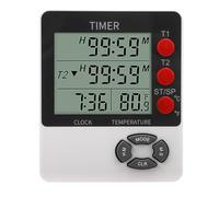 Digital Kitchen Timer with Large LED Display | Countdown & Countup Timer for Cooking/Baking/Exercise | Indoor Temperature Measurement, Attachable Back & Stand
