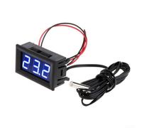 Digital LED Thermometer DC12V Waterproof Probe(Blue) | LED display, DC12V , waterproof , -50 to 110C range, car aquarium use