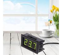 Digital LED Thermometer DC12V Waterproof Probe(Green) | LED display, DC12V , waterproof , -50 to 110C range, car aquarium use