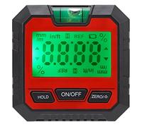 Digital Level Box Angle Finder, Electronic Protractor with Horizontal Bubble and Magnetic Base, Digital Level Gauge for Woodworking Auto Repair Machine Tool Alignment (Rossa)