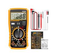 Digital Multimeter 1999 Count Tester - Auto Range Electrical Measurement Tool | Fast Accurate Voltage Current Resistance Meter Device, Portable Diagnostic Instrument For Home Electrician Industrial RV