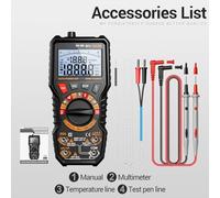 Digital Multimeter 20000 Counts True RMS Auto Ranging, NCV Voltage Tester Measures AC DC Voltage Current Capacitance Frequency Temperature Diode Continuity, Backlit LCD