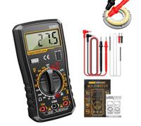 Digital Multimeter - ABS 14.6x7.3x3.2cm | Fast Accurately 1999 Count Tester | Auto Voltage Current Detector | Ohm Volt Amp Diode Gauge For Household Electrical