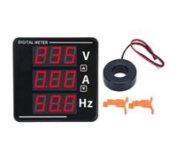 Digital Multimeter,LED Display AC Voltage Current Frequency Multimeter Tester,50-500V 0-120A 10-99.9HZ,Digital Voltmeter Ammeter Panel