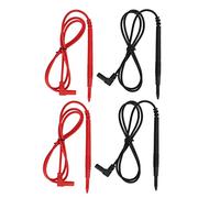 Digital Multimeter Test Leads | 10A 1000V Alloy Steel Probes for IC Components/Electronics/Circuit Boards | 80cm Cable, 4 - Piece Kit