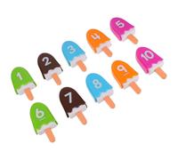 Digital Number Learning Pretend Ice Cream Popsicle Matching Game for Educational Playset to Develop Fine Motor Skills and Number Recognition
