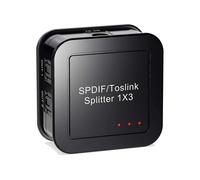 Digital Optical Audio 1X3 Splitter,Digital SPDIF TOSLINK Optical Fiber Audio Splitter,1 in 3 Out, fo