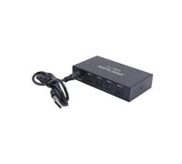Digital Optical Audio 1X4 Splitter Digital SPDIF Toslink Optical Fiber Audio Splitter 1 in 4 Out Aluminum Alloy(US Plug)