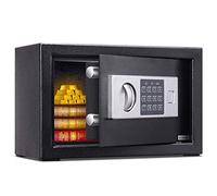Digital Password Quick-Access And Waterproof, Steel Lock Safe Fireproof Jewelry for Money Documents Medicines Home Important, Black