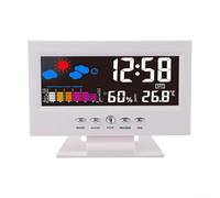 Digital per Weather Station Clock Thermometer Hygrometer LCD(white) | Measures per temp and humidity, records max/min values, °C/°F switchable, clear LCD screen, home monitoring