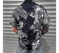Digital Pharaoh UK Camicia Hawaiian Uomo Aliens vs Predator Nera