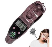 Digital Prayer Beads Counter, Rotating Handheld Counter with Compass, Finger for Dhikr, Meditation, Relaxation, Compact Portable, Wood Color Finish, PP Material