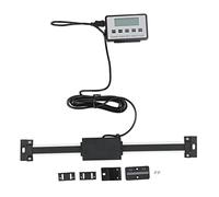 Digital Readout Linear Scale with LCD Display, Metric and Imperial Dual Units, 0.01mm Resolution Stainless Steel Ruler for Lathe Milling Machines, Magnetic Base Included (0-200 mm)