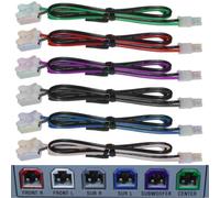 Digital Restock - 6 Home Theater Speaker Cables for Sony Samsung Etc / 4.2mm Connectors/Includes Tool-Free Wire Crimp Splices.