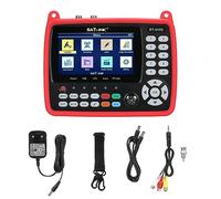 Digital Satellite Finder Meter DVB-S/S2/T/T2/C - Misuratore combinato portatile per TV satellitare, 2600 mAh, misuratore di segnale digitale ricaricabile, H.264/H.265 HEVC MPEG-2/4