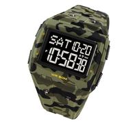 Digital Sports Watch, TPR Band Waterrooff Watch Countdown Dual Time Display Multifunzionale per il Nuoto (OD Green)