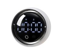 Digital Timer for Kitchen - Smart Voice Countdown Clock | ABS Rotary Knob Magnet Timer, Large LED Visual Display For Adult Chef Student Study Teacher Classroom Baking Fitness Study