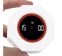 Digital Timer, Loud Alarm Countdown Clock, USB Ricaricabile Time Tracker, Visual LED Progress Bar Display, 1-Pack White, Study Tool for Classroom Exams and Activities