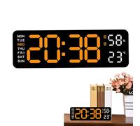 Digital Wall Clock - Large Font Alarm Clock, Rectangular Electronic Led Wall Clocks, Large Font Alarm Clocks, Simple Walls Decoration | Multifunctional Modern Home Decor For Kitchen Living Room