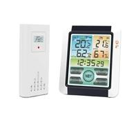 Digital Weather Station Clock Indoor Outdoor Weather Forecast Barometer Thermometer Hygrometer with Wireless Outdoor Sensor Grande schermo(One Drag One)