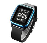 Digital Wrist Watch - ABS, 5,1 x 3,7 cm Square Digital Hand Watch Waterproof 30 M | LED Backlight Multi-Function Time Display Sports Watches, Unisex DigitalWatch For Daily Wear, Business Trips, Travel