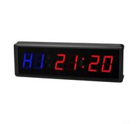 Digitale LED da Parete 27cm Timer Digitale LED da Parete 27cm | Display LED chiaro, formato 12/24h, cronometro integrato, timer per countdown, lettura a distanza