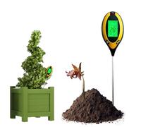 Digitale Misuratore del Suolo, Misurazione Precisa 4 In 1 di Umidità, Temperatura, PH e Intensità della Luce Solare, per Giardinaggio, Agricoltura e Piante da Esterno-black+orange