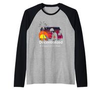 Digitale Nomade Bitcoin Viaggi Libertà Arte Vita Remota Bitcoin Maglia con Maniche Raglan