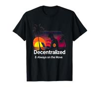 Digitale Nomade Bitcoin Viaggi Libertà Arte Vita Remota Bitcoin Maglietta