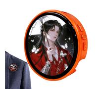 Digitale,Pulsante Elettronico Ricaricabile | Pin Digitale Con Schermo Touch HD 4,7 Cm E Pixel | per Casa Ufficio Scrivania Amanti Fumetti E Fans Cosplay Eventi Foto