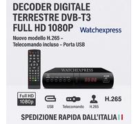 DIGITALE TERRESTRE DVB-T3 DECODER TV SCART HDMI 4K H265 TELECOMANDO PILE