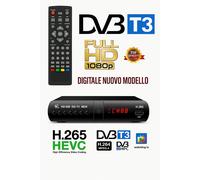 Digitale Terrestre DVB-T3 Decoder TV SCART HDMI 4K H265 Telecomando Pile